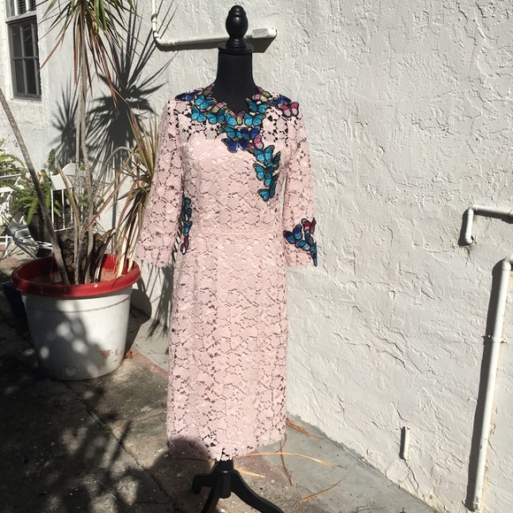 Escada couture lace cocktail dress size 36 - Picture 6 of 15